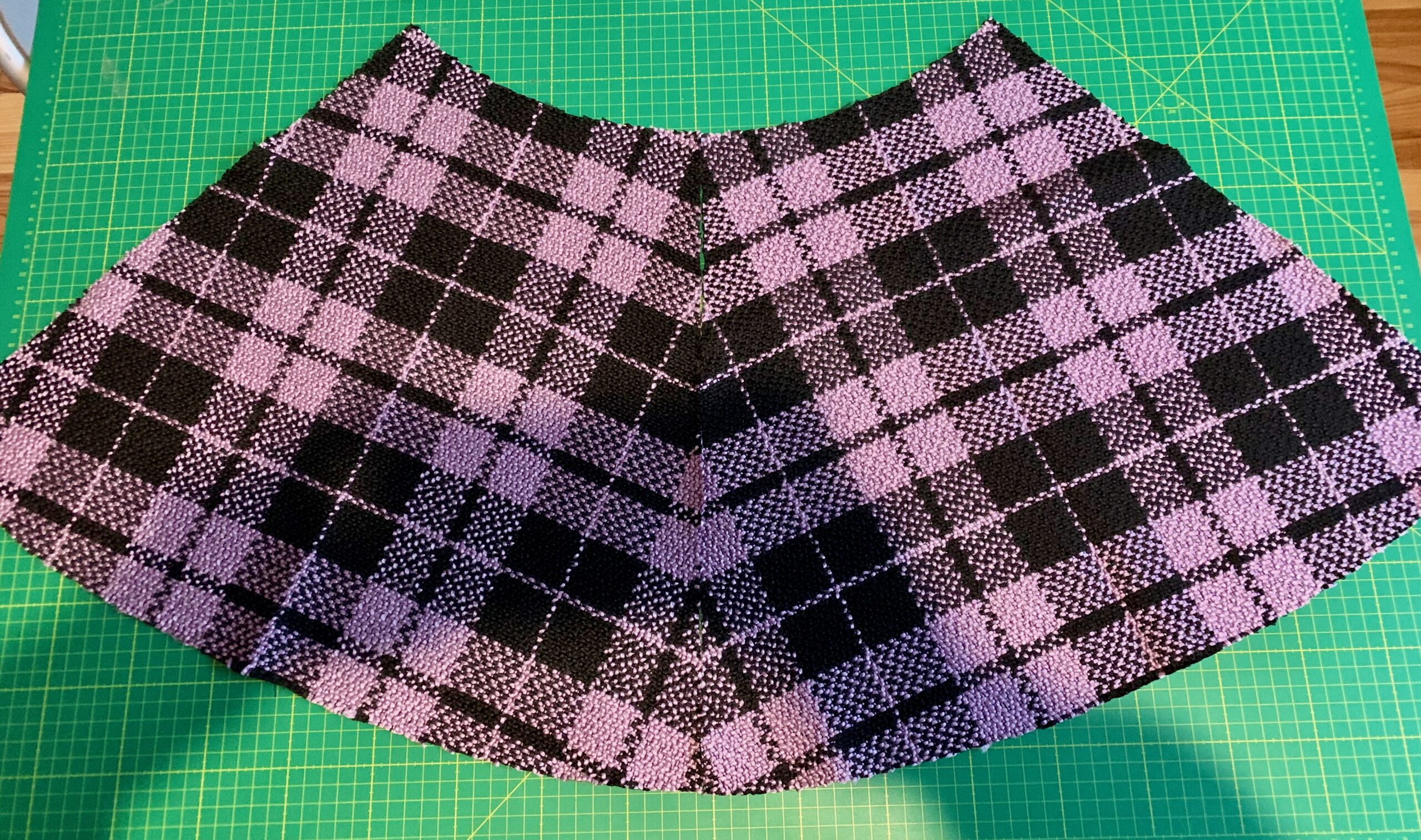Jupe Vintage St Michael (Marks & Spencer) - Taille 18 - Verte Et Bleue à Carreaux